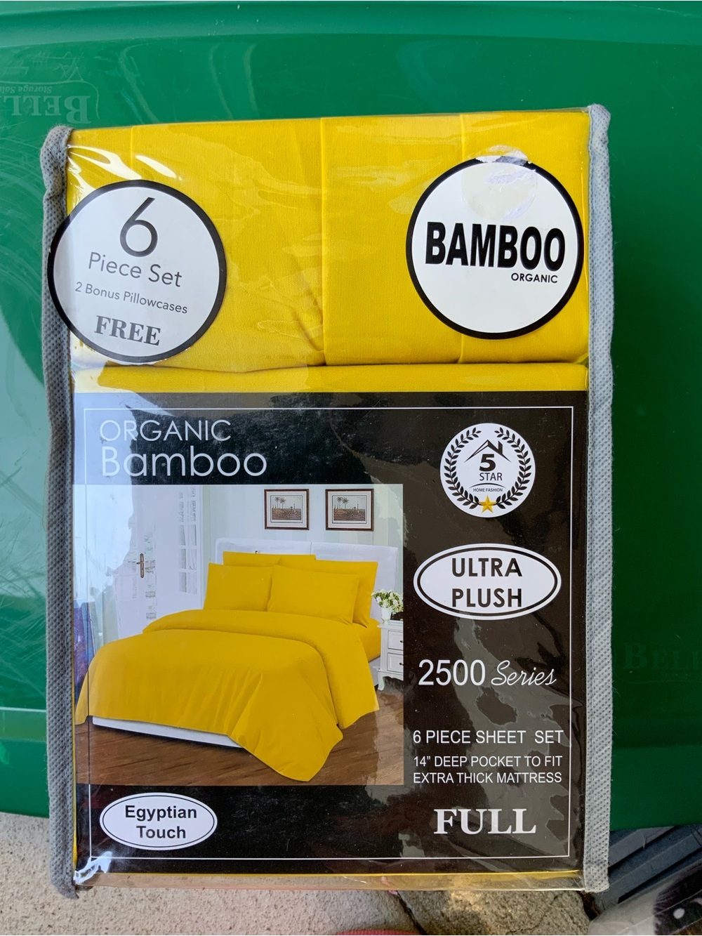 BAMBOO Yellow 6-Piece Ultra Plush Full Sheet Set